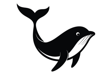 a silhouette of whale vector illustration