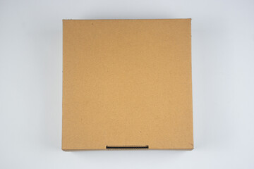 plain cardboard box isolated on white background