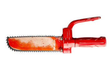 Red Chainsaw Isolated