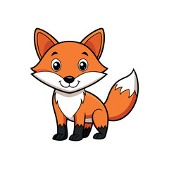 Fox vector Clipart isolated design illustration