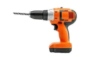 Cordless Drill with Black and Orange Design