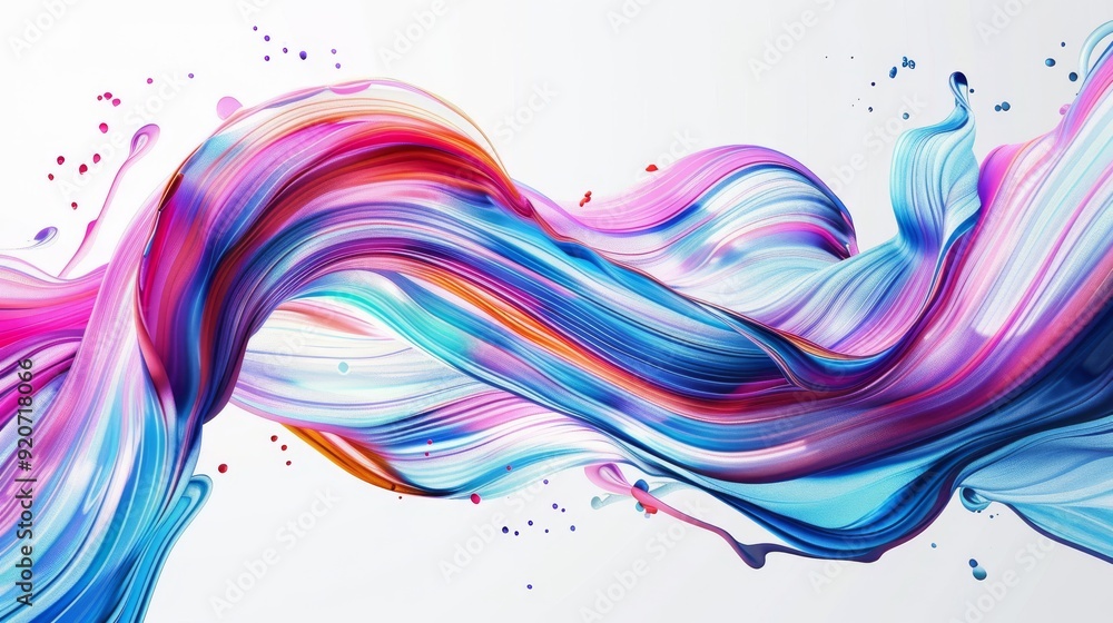 Poster an exciting and dynamic blend of vibrant, swirling colors that move gracefully within a captivating 