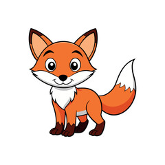 Obraz premium Fox vector Clipart isolated design illustration