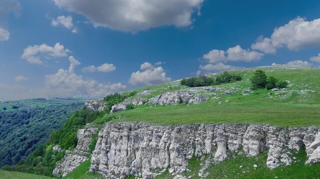 green mountain valley under blue cloudy skt time lapse travel time lapse scene