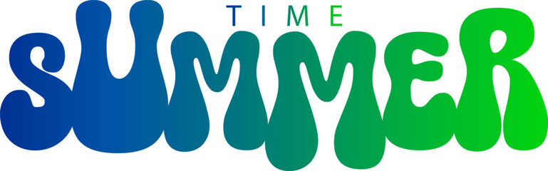 Happy Summer Holidays with beach summer accessories, summer time, gradient summer, summer