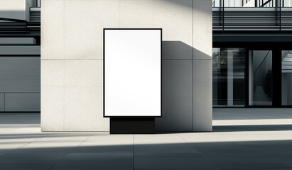 Mockup poster city box. Template poster advertising citylight. City format board, urban style, billboard in city. Mockup poster, city light box, street billboard, citylight. Realistic style photo