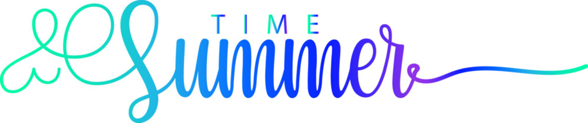Happy Summer Holidays with beach summer accessories, summer time, gradient summer, summer