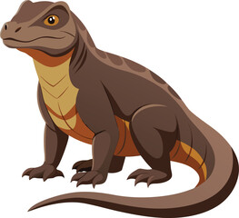 Realistic a Komodo Dragon Vector Art 