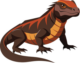 Realistic a Komodo Dragon Vector Art 