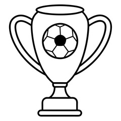 Trofeo de soccer art vector illustration