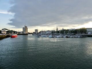 Naklejka premium La Rochelle - Visit the magnificent city of La Rochelle on France's Atlantic coast - View of the old port