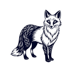 Fox silhouette vector Clip art isolated design illustration