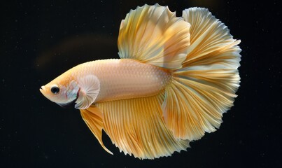 golden betta fish halfmoon dumbo ear
