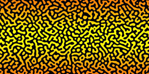 Abstract Turing organic wallpaper with background. Turing reaction diffusion monochrome seamless pattern with chaotic motion. Natural seamless line pattern. Linear design with biological shapes.