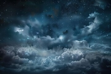 Fototapeta premium Milky Way sphere orbits planet in abstract black background pattern Water drops on the planet in the dark, close-up. . Beautiful simple AI generated image in 4K, unique.