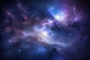 Obraz premium earth and planets in milky way galaxy - cosmic perspective, space exploration, artistic rendering.. Beautiful simple AI generated image in 4K, unique.