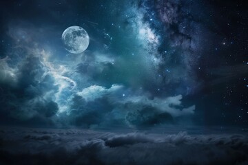 A galaxy-themed image showcasing a planet against a dynamic purple space background with stars, symbolizing the vastness of universe. Beautiful simple AI generated image in 4K, unique.