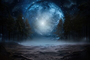 Milky Way sphere orbits planet in abstract black background pattern Water drops on the planet in the dark, close-up.
. Beautiful simple AI generated image in 4K, unique.