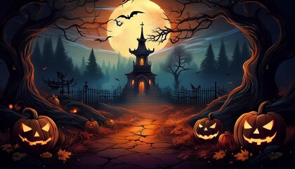 Creepy halloween themed background