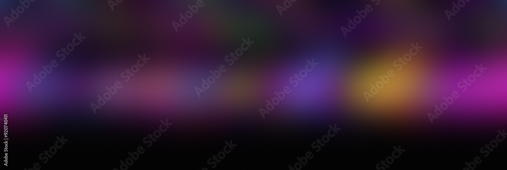 Poster bright and colorful light patterns fill a dark environment, creating a dynamic and lively atmosphere