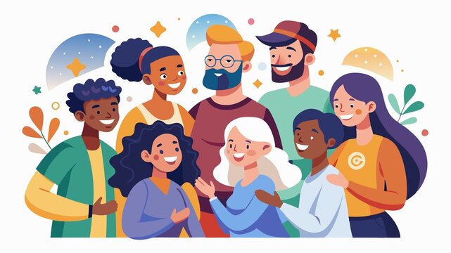 Fostering a sense of belonging and acceptance. This scene portrays a group where everyone feels valued and supported, highlighting the importance of inclusivity.