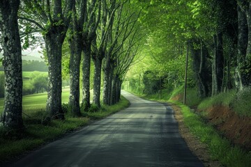 Obraz premium New Hampshire-Stratham-Stuart Farm Road. Beautiful simple AI generated image in 4K, unique.