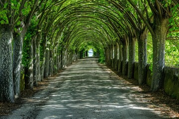 Obraz premium Cobblestone Lane, Island of Ruegen, Mecklenburg-Western Pomerania, Germany. Beautiful simple AI generated image in 4K, unique.