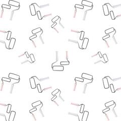 pattern drawing of a roller with one line. vector