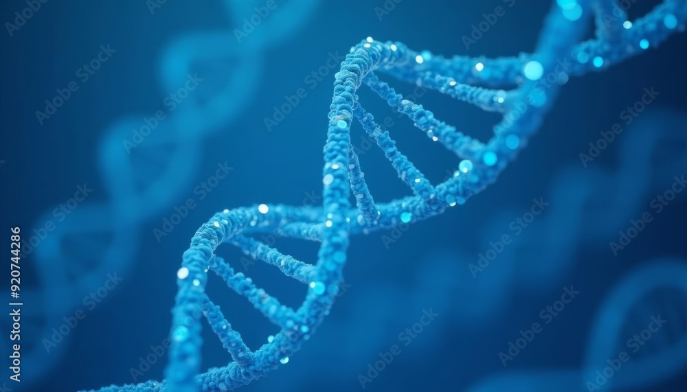 Poster exploring the blueprint of life dna structure in 3d