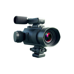 3d cinema camera on Isolated transparent background png. generated with AI