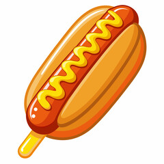 A delicious corn dog topped art vector illustrator