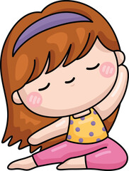 a vector of a woman doing yoga pose