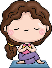 a vector of a woman doing yoga pose