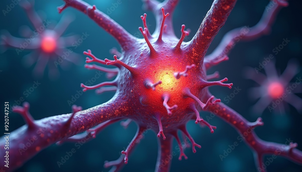 Poster neural network in action a visual metaphor for artificial intelligence