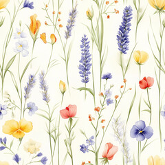 seamless background with flowers