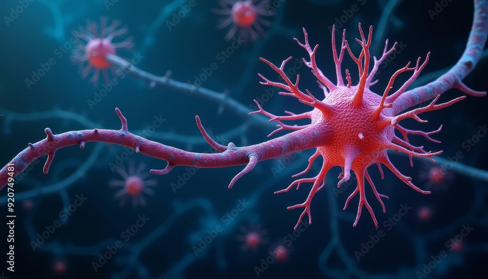 Aufkleber neural network in a vibrant display of science