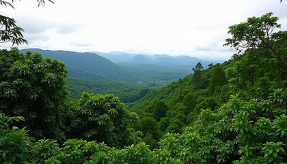  Vibrant forest life in a mountainous landscape