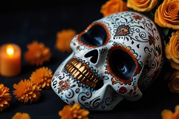 christmas decoration on a black background