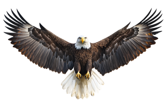 fotografia de aguila real volando sobre fondo transparente