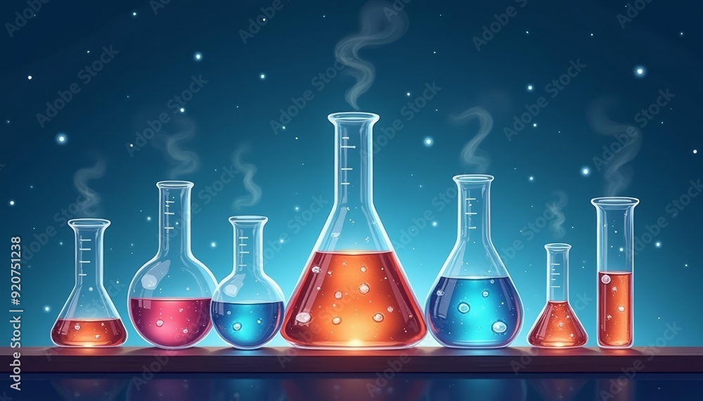 Poster eureka the magic of science in a colorful flask symphony
