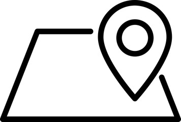 Map icon. Linear symbol.