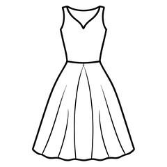 Dress hand drawn