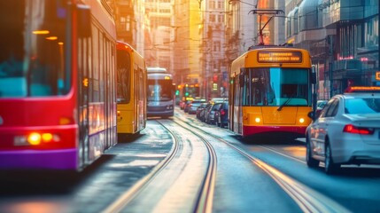 Fototapeta premium tram in motion