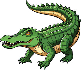 Realistic crocodile Vector Art