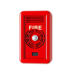 Fototapeta premium Fire alarm on Isolated transparent background png. generated with AI