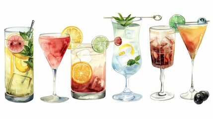 Colorful cocktails on display during a summer gathering at a beachside bar