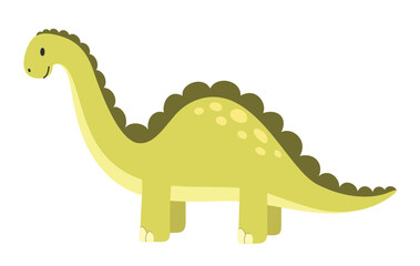 Vector isolated dinosaur. Flat illustration