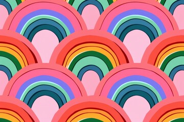 Seamless pattern with watermelon slices on a black background, flat vector illustration. For t-shirt prints and other uses.. Beautiful simple AI generated image in 4K, unique.