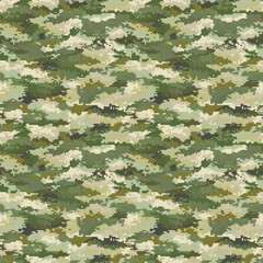 Green military pixelated camouflage seamless pattern. Modern hunting camo pattern