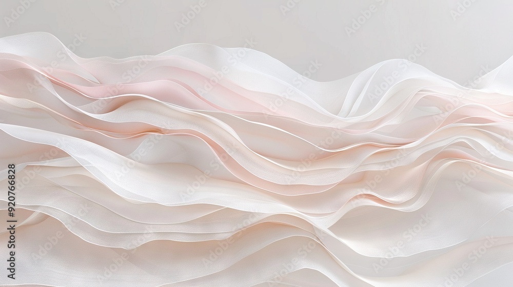 Sticker a zoomed-in photo of a white and pink wall adorned with a wave pattern at its base